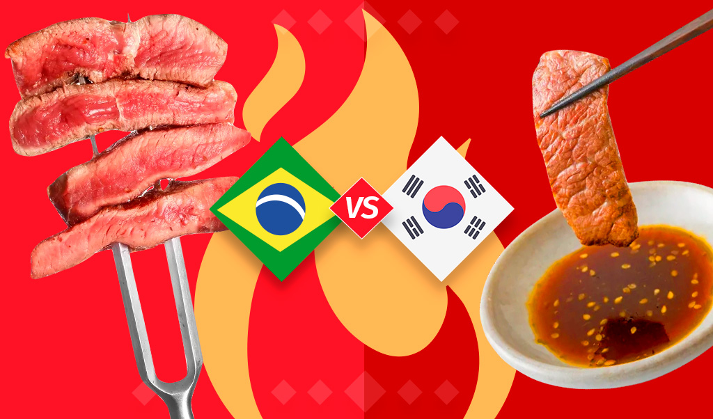 Quem vence no churrasco: Brasil ou Coreia?
