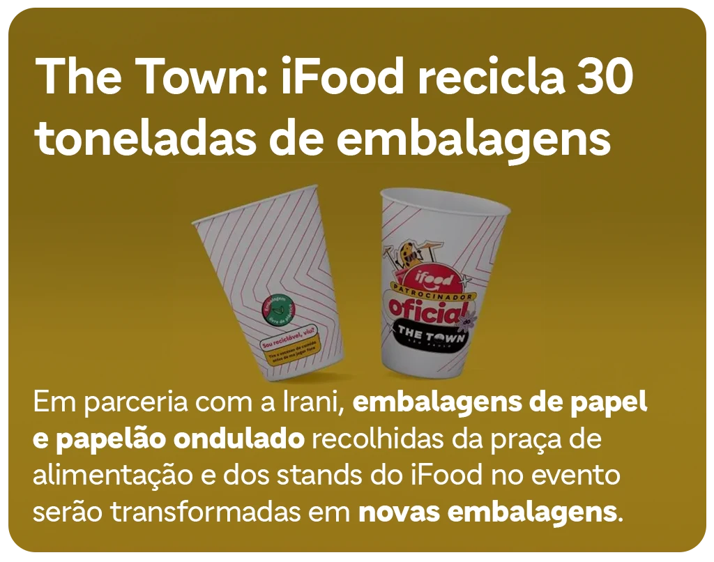 embalagens sustentável iFood no The Town